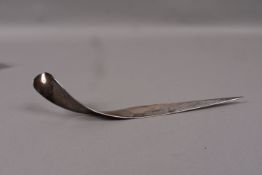 Viviann Torun Bulow-Hube, (1927-2004), for Georg Jensen, a silver twisted paper knife, designed in