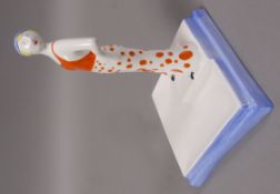 A Wedgwood Lido Lady, in orange from 1931 based on an original design by Clarice Cliff, number 19 of