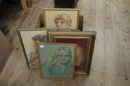 A collection of works in pastel by Shirley Stopford-Taylor, mainly portraits