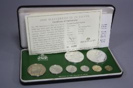A GUYANA SILVER PROOF SET, boxed and certificate