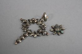 A GEORGIAN STYLE REPRODUCTION AND DIAMOND SET CRUCIFIX PENDANT