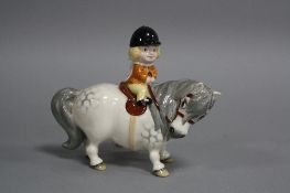 A JOHN BESWICK NORMAN THELWELL FIGURE, 'An Angel on Horseback' No.2704A, 1st variation