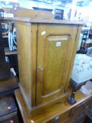 A 20TH CENTURY POT CUPBOARD, with burr walnut front