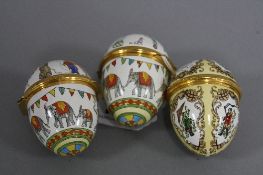 THREE HALCYON ENAMELS, Easter Eggs, two x 1988 1987 (3)