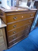 A 'STAG' CHEST, of five long drawers