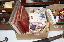 A COLLECTION OF CIGARETTE AND TRADE CARDS, loose, loosely inserted and stuck into albums, includes