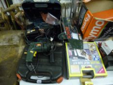 FIVE VAROUS ELECTRICAL HAND TOOLS, to include two drills, two sanders, etc