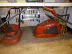 A FLYMO HOVER LAWNMOWER, another Hover lawnmower and a strimmer (3)