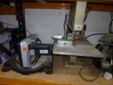 AN ELECTRIC BANDSAW, and a mitre saw (2)