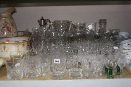 A COLLECTION OF DRINKING GLASSES, etc, including Waterford and Edinburgh