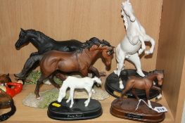 FIVE ROYAL DOULTON HORSES, 'Springtime' DA69B, 'Young Spirit' DA70B, 'Spirit of the Wild' DA18B