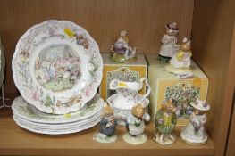 ROYAL DOULTON 'BRAMBLY HEDGE' FIGURES AND TABLEWARES, to include boxed 'Catkin' DBH12, boxed 'Lady