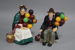 TWO ROYAL DOULTON FIGURES, 'The Balloon Man' HN1954 and 'The Old Balloon Seller' HN1315 (2)