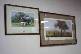 AFTER DAVID SHEPHERD, 'Summertime', a Limited Edition colour print of Mare and Foal, signed and