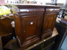A PAIR OF BEDSIDE CABINETS (sd)