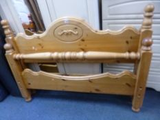 A PINE 4' 6' BED FRAME (screws)