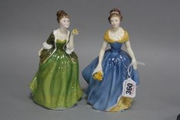 TWO ROYAL DOULTON FIGURES, 'Melanie' HN2271 and 'Fleur' HN2368 (2)