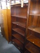 AN OAK RUSH SEATED ARMCHAIR, and another armchair (2)