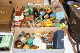 TWO BOXES OF COLLECTABLES, to include napkin rings, (ceramic, metal, wooden etc), miniature 'Hit'