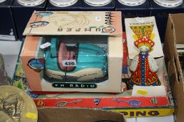 A QUANTITY OF MECCANO AND VINTAGE BOXED GAMES, etc, Meccano includes items from Gears Outfit B,