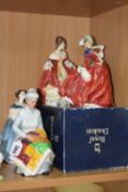 FOUR ROYAL DOULTON FIGURES, 'Eventide', HN2814, 'Adrienne', HN2304, 'Autumn Breezes', HN1934 and '