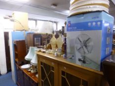 A QUANTITY OF VARIOUS INTERIOR LAMPS, including one standard lamp, etc