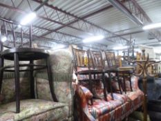 FOUR BENTWOOD CHAIRS, and a bentwood coat stand (sd) (5)