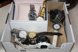A BOX OF MIXED WATCHES