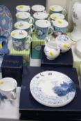 AYNSLEY, various boxed mugs, plates etc, to include 'Archive Blue', 'Happy Anniversary', 'Happy