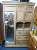 A LATE VICTORIAN/EDWARDIAN COMPACTUM WARDROBE, (for restoration)