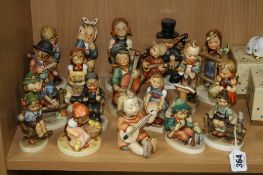 NINETEEN HUMMEL/GOEBEL FIGURES, to include 'Wayside Harmony' HUM111, 'School Girl' HUM81, 'Signs
