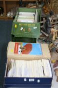 THREE BOXES OF MODERN POSTCARDS, 'British Steam Railways', sport and leisure etc