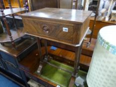 A SMALL WORK TABLE, with single drawer (sd)