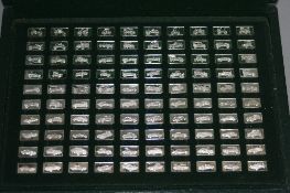 A BOXED SET OF 100 SILVER 'CAR' INGOTS
