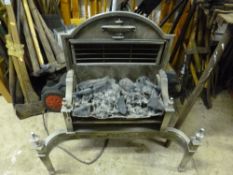 A METAL FIRE PLACE