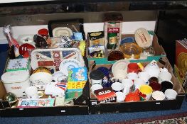 FOUR BOXES OF ADVERTISING AND BREWERIANA, including Guinness, Jack Daniels, M & M's, Tetley,