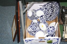 ROYAL CROWN DERBY UNFINISHED TEA/DINNERWARES, (over 30 pieces), together with four pictures