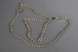 A SILVER CURB CHAIN