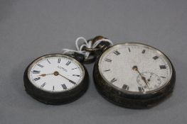 TWO EARLY 20TH CENTURY SILVER POCKET WATCHES, an English seven jewelled hand wound pocket watch,