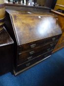 A 19TH CENTURY STAINED WRITING BUREAU