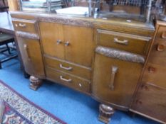 AN OAK SIDEBOARD