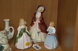 THREE ROYAL DOULTON FIGURES, 'Paisley Shawl', HN1988, 'First Recital', HN3652 and 'Penny', HN2338 (