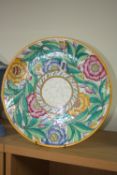 A CHARLOTTE RHEAD FOR CROWN DUCAL CHARGER, 'Persian Rose' design, diameter approximately 32cm