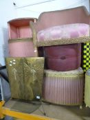 A QUANTITY OF WICKER OCCASIONAL FURNITURE, etc, to include a linen basket, bedroom chair, bedside