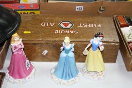 THREE ROYAL DOULTON DISNEY PRINCESSES, 'Sleeping Beauty' DP2, 'Cinderella' DP1 and 'Snow White' DP5,