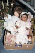 A QUANTITY OF MODERN COLLECTORS DOLLS, to include a Punkin Reproduction of a De Hetre original