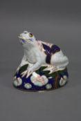 A BOXED ROYAL CROWN DERBY FROG MONEY BOX