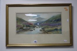 G. A. LANGLEY, 'Tavy Cleave, Dartmoor', watercolour, signed and titled lower right, approximately