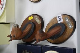 TWO BESWICK HORSE WALL ORNAMENTS, 'Troy' 2699, and 'Red Rum' 2702