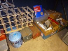 TWO BOXES CONTAINING MISCELLANEOUS TOOLS, two metal tool crates with contents and loose